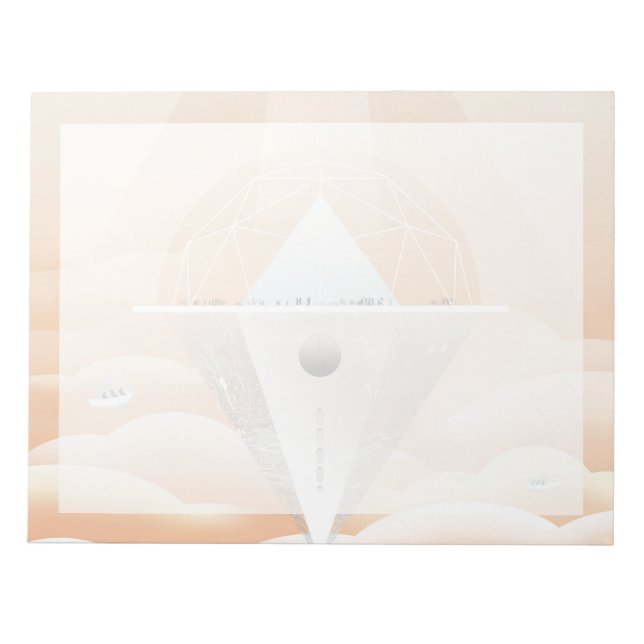 Bloco De Notas Poster De Espaço Retroativo No Sistema Solar (Frente)