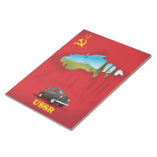Bloco De Notas POSTER de mapa ilustrado USSR