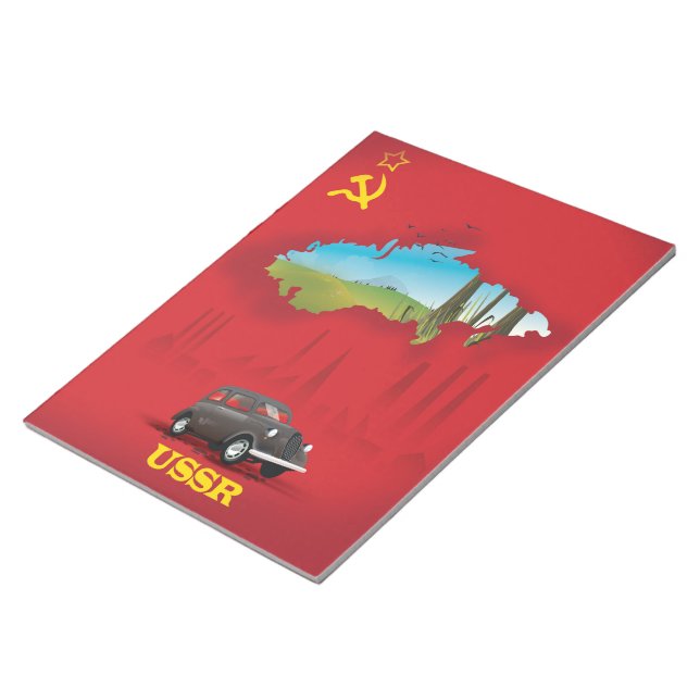 Bloco De Notas POSTER de mapa ilustrado USSR (Inclinado)