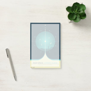 Bloco De Notas Poster de relógio atômico de espaço profundo, vers