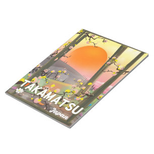 Bloco De Notas Poster de viagens do japão Takamatsu