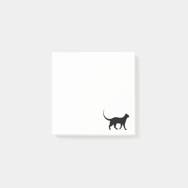 Bloco De Notas PostIt de gato preto (Frente)