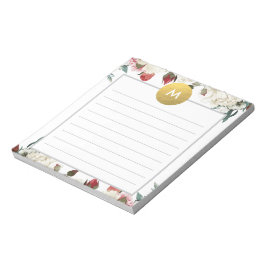 Bloco De Notas Posto Chic Floral Monograma It NotePad