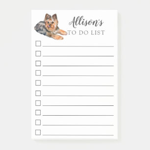 Bloco De Notas Posto de Lista de Tarefas Personalizadas do Yorksh