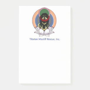 Bloco De Notas Posto de Logotipo Mastiff Tibetano que ele anota
