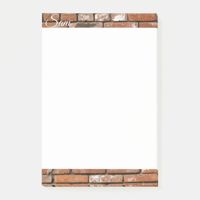 Bloco De Notas Posto de Notas Construção de Tijolos (Frente)