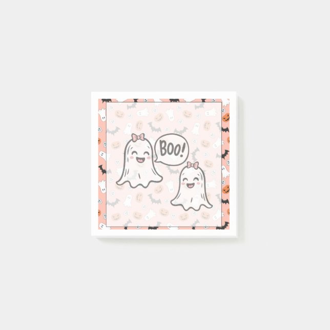Bloco De Notas Posto Fantasma do Halloween Boo -it Notas (Frente)