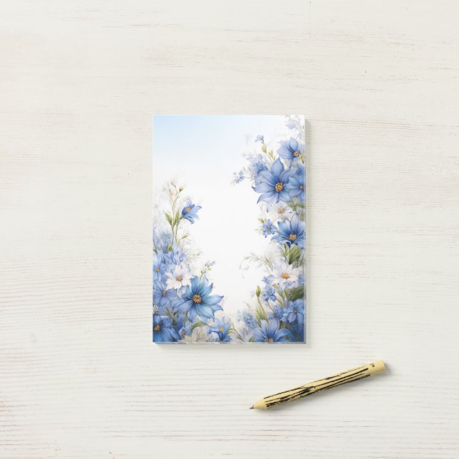 Bloco De Notas Posto Floral Elegante Elegante - Barragem de Flor  (Na mesa)