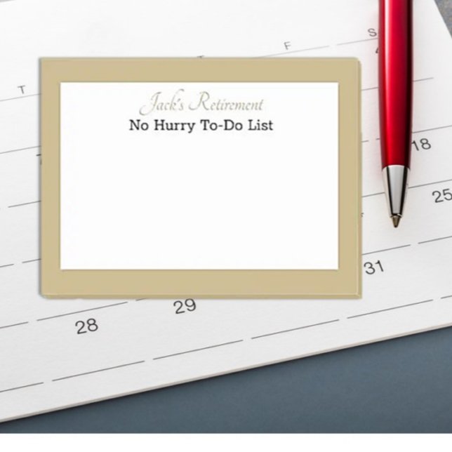 Bloco De Notas Posto humorístico do Custom Retiree que ele anota (Criador carregado)