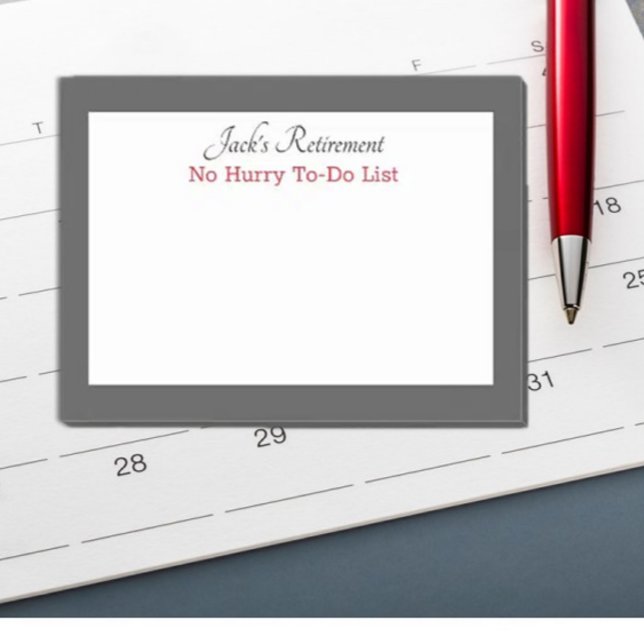 Bloco De Notas Posto humorístico do Custom Retiree que ele anota (Criador carregado)