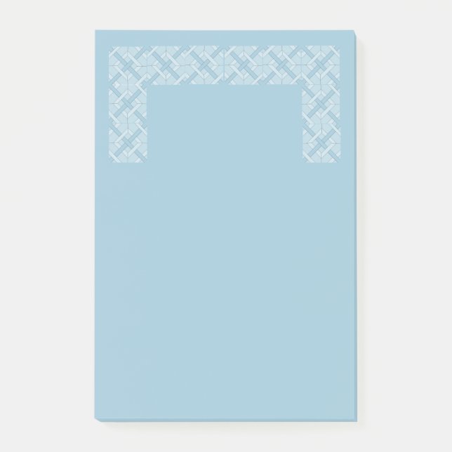 Bloco De Notas Posto-it (lrg) - Diamantes entrelaçados em azul (Frente)