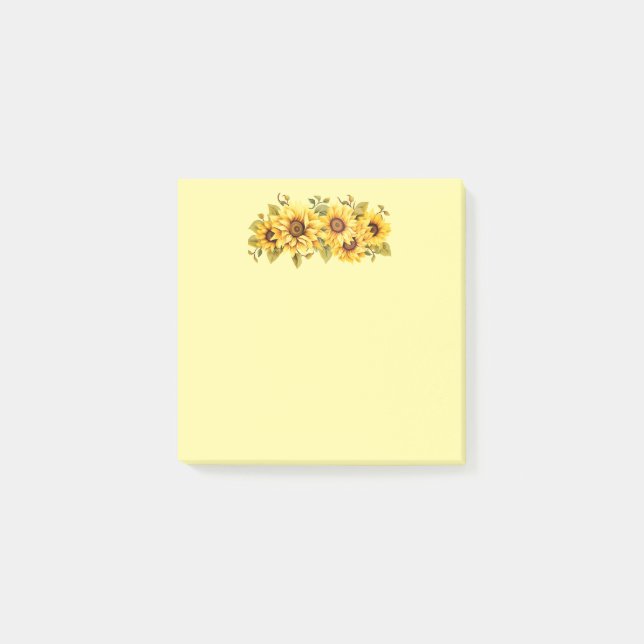 Bloco De Notas Posto-it-Notas-Girassóis (Frente)
