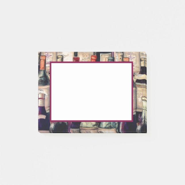 Bloco De Notas Posto-it-Notas-Vinho (Frente)