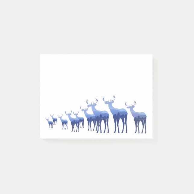 Bloco De Notas Posto-it-Notes-Blue Deer (Frente)