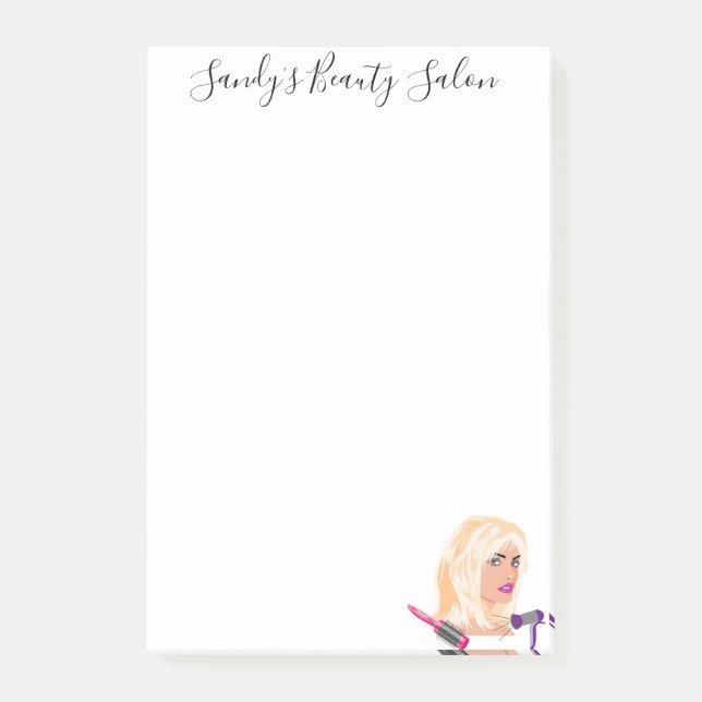 Bloco De Notas Posto Notas Bela Salão (Frente)