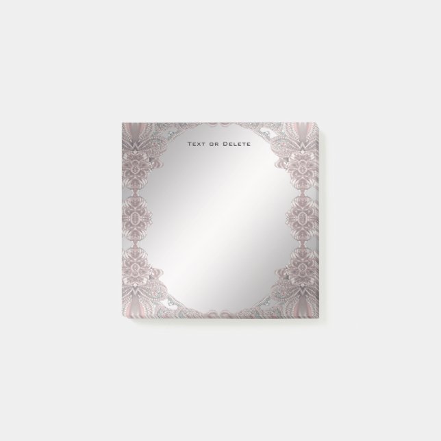 Bloco De Notas Posto Ornamental rosa (Frente)