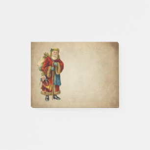 Bloco De Notas Posto Papai Noel do Velho Mundo dos natais vintage