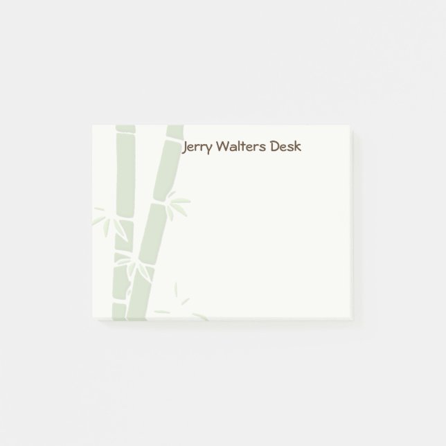 Bloco De Notas Posto Personalizado Bamboo Ti Nota Pad (Frente)