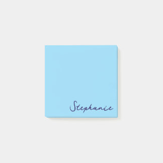Bloco De Notas Posto Personalizado de Script Azul para as Notas A
