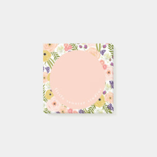 Bloco De Notas Posto Personalizado Wildflower Notas