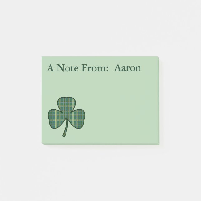Bloco De Notas Posto Shamrock Personalizado Nota Presente (Frente)