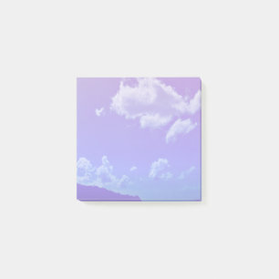Bloco De Notas Posto-Ti Nota As Nuvens Montanhosas Cenário Roxo