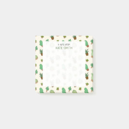 Bloco De Notas Potes de Suculentes e Cactus, ilustrados, bonitos