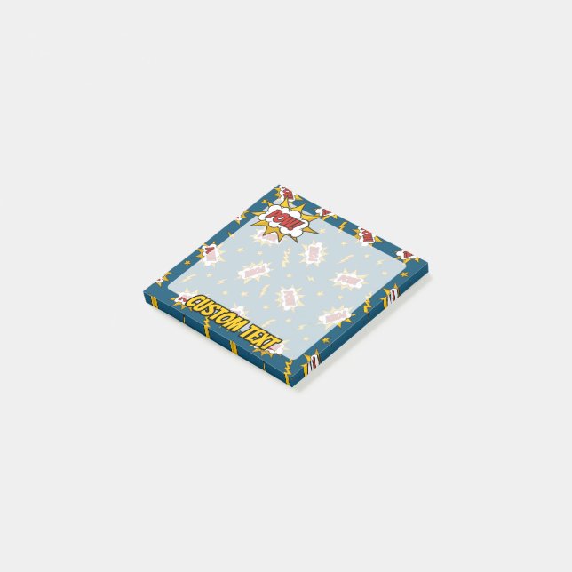 Bloco De Notas Pow Comic Sound Effect Pattern (Inclinado)