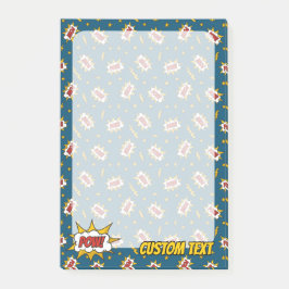 Bloco De Notas Pow Comic Sound Effect Pattern