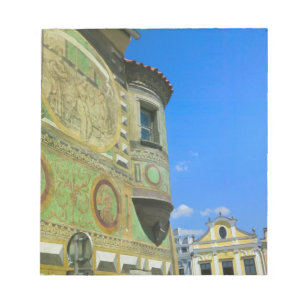 Bloco De Notas Praça da cidade velha rodeada pelo século XVI