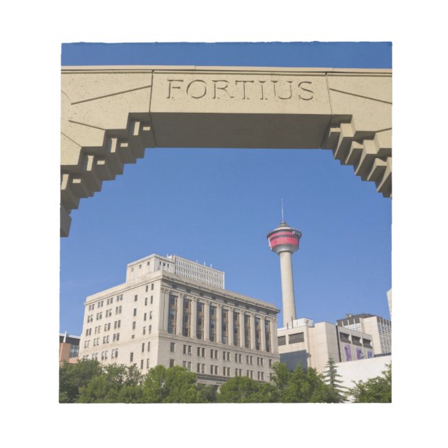 Bloco De Notas Praça Olímpica e Calgary Tower, Alberta, Canadá (Frente)