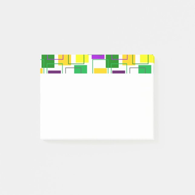 Bloco De Notas Praças e contornos de Mardi Gras (Frente)