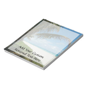 Bloco De Notas Praia Branca de Areia com Palm