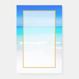 Bloco De Notas Praia Cênica Tropical com um Mar Turquesa