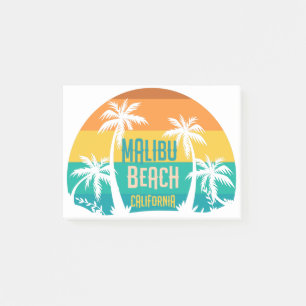 Bloco De Notas Praia de Malibu Retro