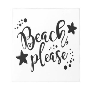 Bloco De Notas Praia, por favor