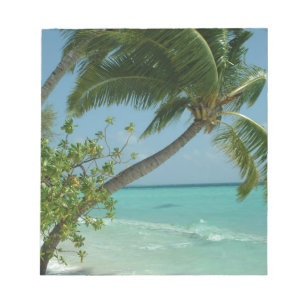 Bloco De Notas Praia Tropical Areia Sol Água Ondas Surf Arte