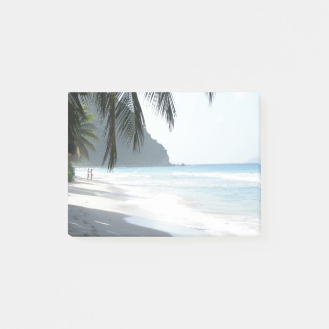 Bloco De Notas Praia tropical com Palm Trees (Frente)