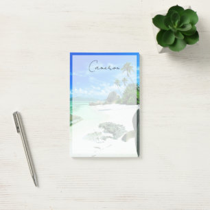 Bloco De Notas Praias Tropicais Ilha La Digue