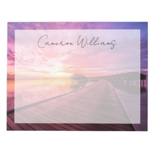 Bloco De Notas Praias Tropicais Maldivas Sunset