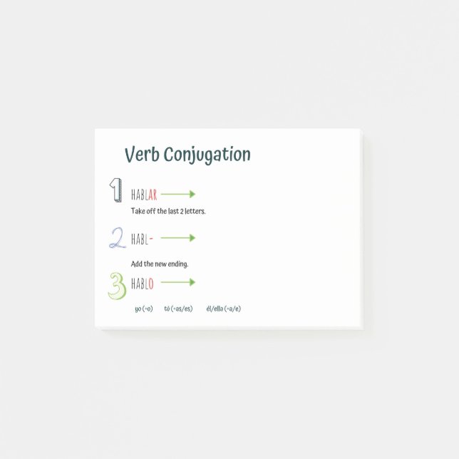 Bloco De Notas Prática de Conjugação Verbo Espanhola (Presente Te (Frente)