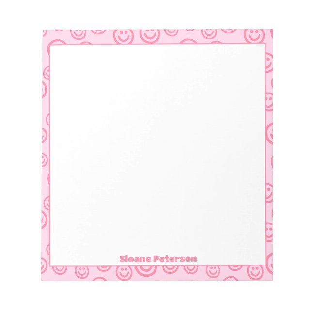 Bloco De Notas Pré-disquete Personalizado Cor-de-rosa-claro (Frente)