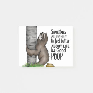 Bloco De Notas preguiça pooping