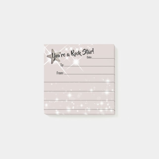 Bloco De Notas prêmio rock de reconhecimento de funcionários (Frente)