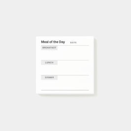 Bloco De Notas Preparação Mínima Simples Das Refeições