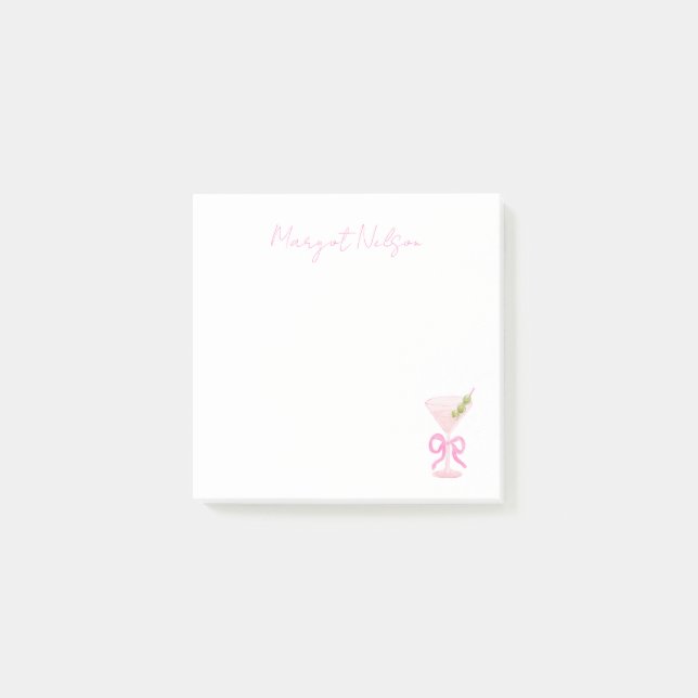 Bloco De Notas Preppy Martini Post-It Notes (Frente)
