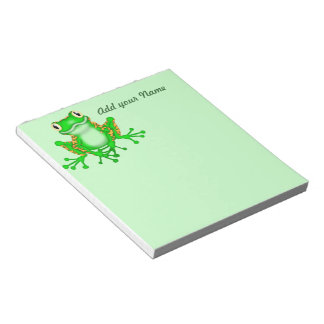 Bloco De Notas Prescrições de design de sapo para Notepads de Col