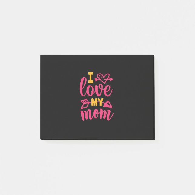 Bloco De Notas Presente de Enfermeira | Eu Amo Minha Mãe (Frente)