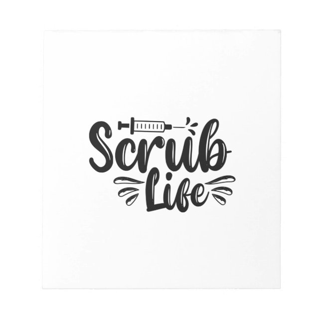 Bloco De Notas Presente de Enfermeira Scrub Life (Frente)