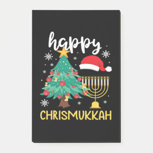 Bloco De Notas Presente de Natal Feliz Chrismukkah Legal